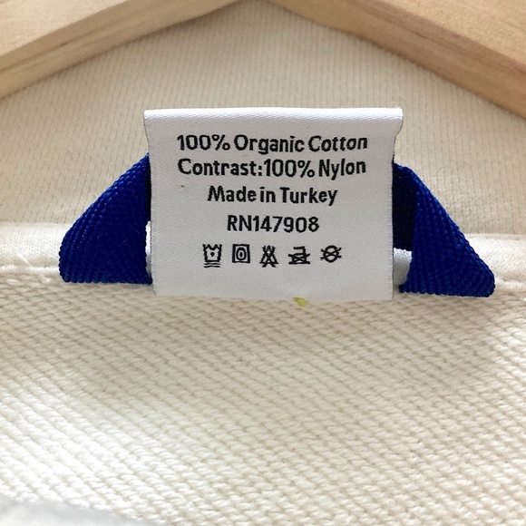 OUTDOOR VOICES Cropped Terry Snap Sweatshirt Jacket Cream - Picture 11 of 12